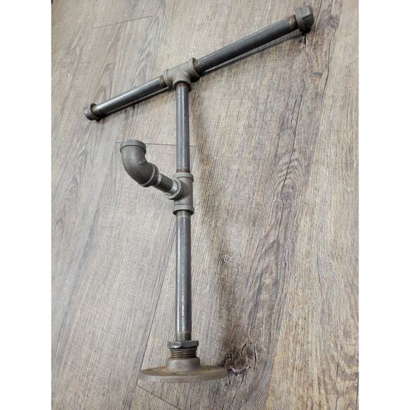 Steam Punk Industrial Decor Metal Pipe Towel Rack Coffee Cup Holder Contraption - Picture 3 of 6
